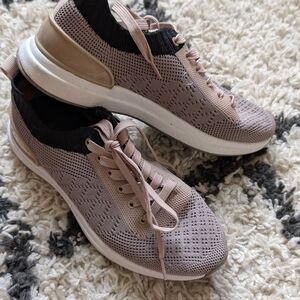 Aldo Women's Knit Sneakers in Pink and Black